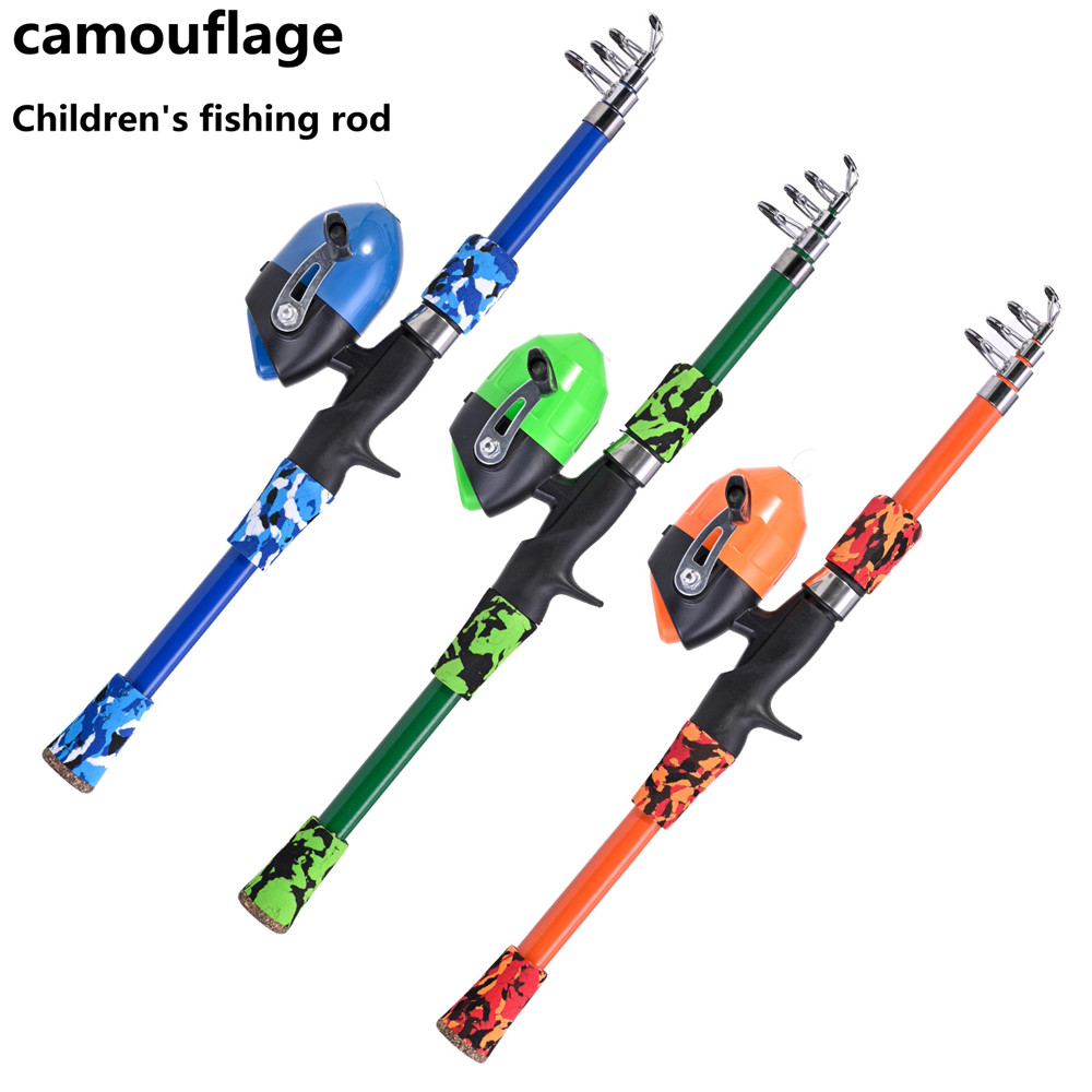 Fishing Equipment Kids - Portable telescopic camouflage children's fishing rod