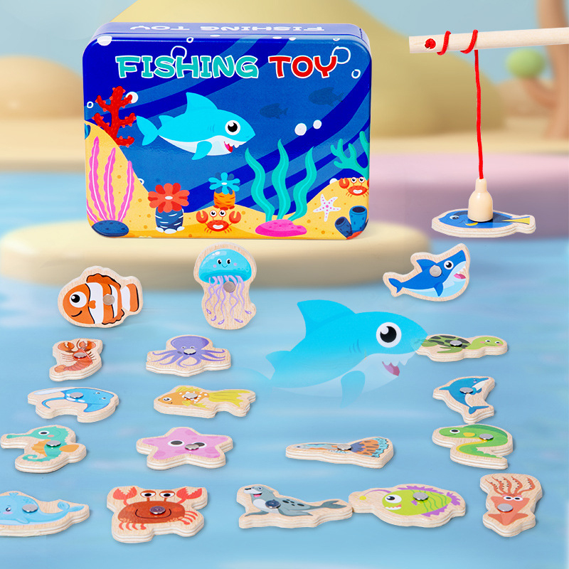Wooden Magnetic Fishing Toys f - Fishing Equipment Kids recensie en prijs
