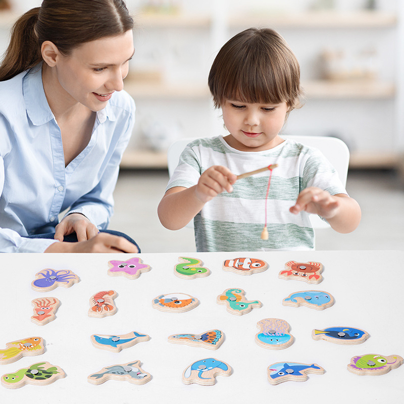 Wooden Magnetic Fishing Toys f - Fishing Equipment Kids recensie en prijs