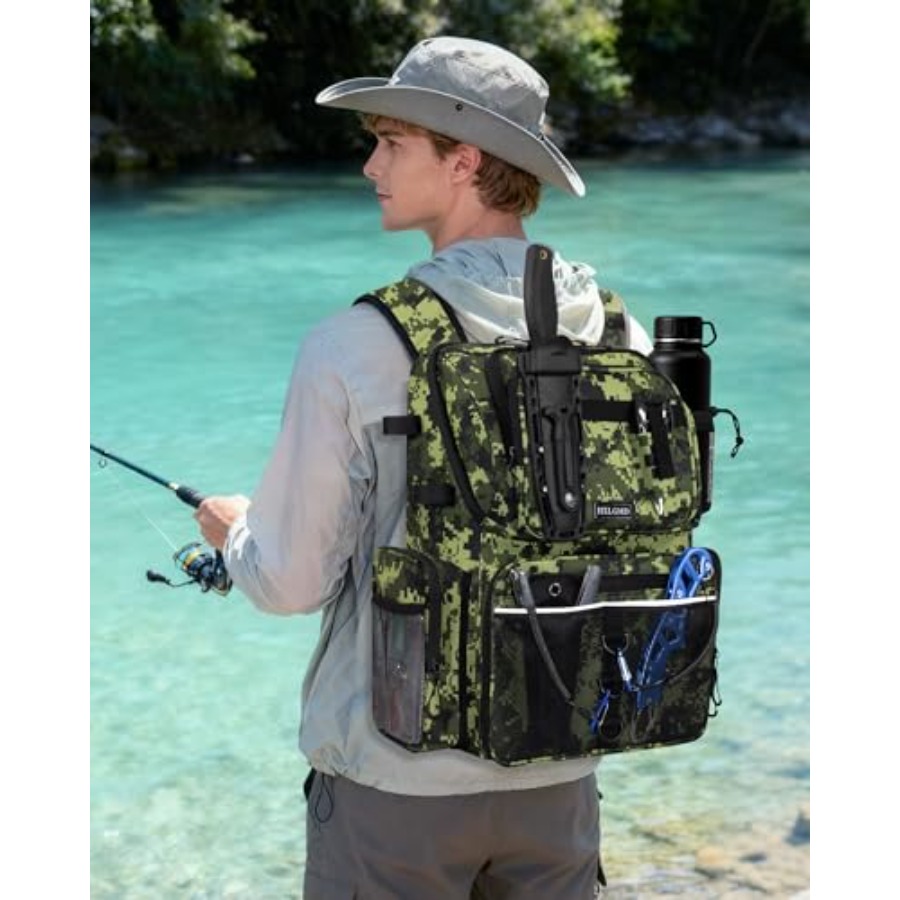 Fishing Backpack with Rod Hold - Fishing Gear recensie en prijs